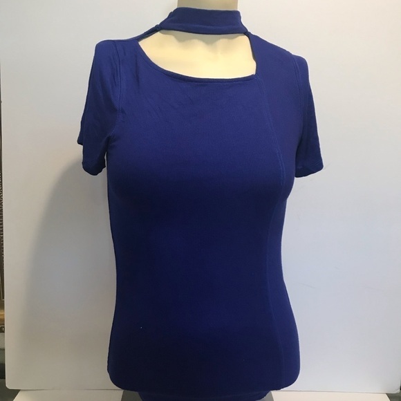 Free People blue shirt Sz SP - Picture 2 of 4